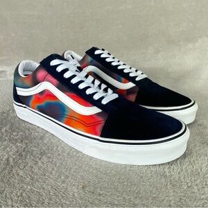Vans Old Skool Dark Aura Shoes Men 9 Women 10.5 Multi Canvas Suede NEW